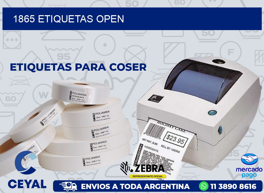 1865 ETIQUETAS OPEN