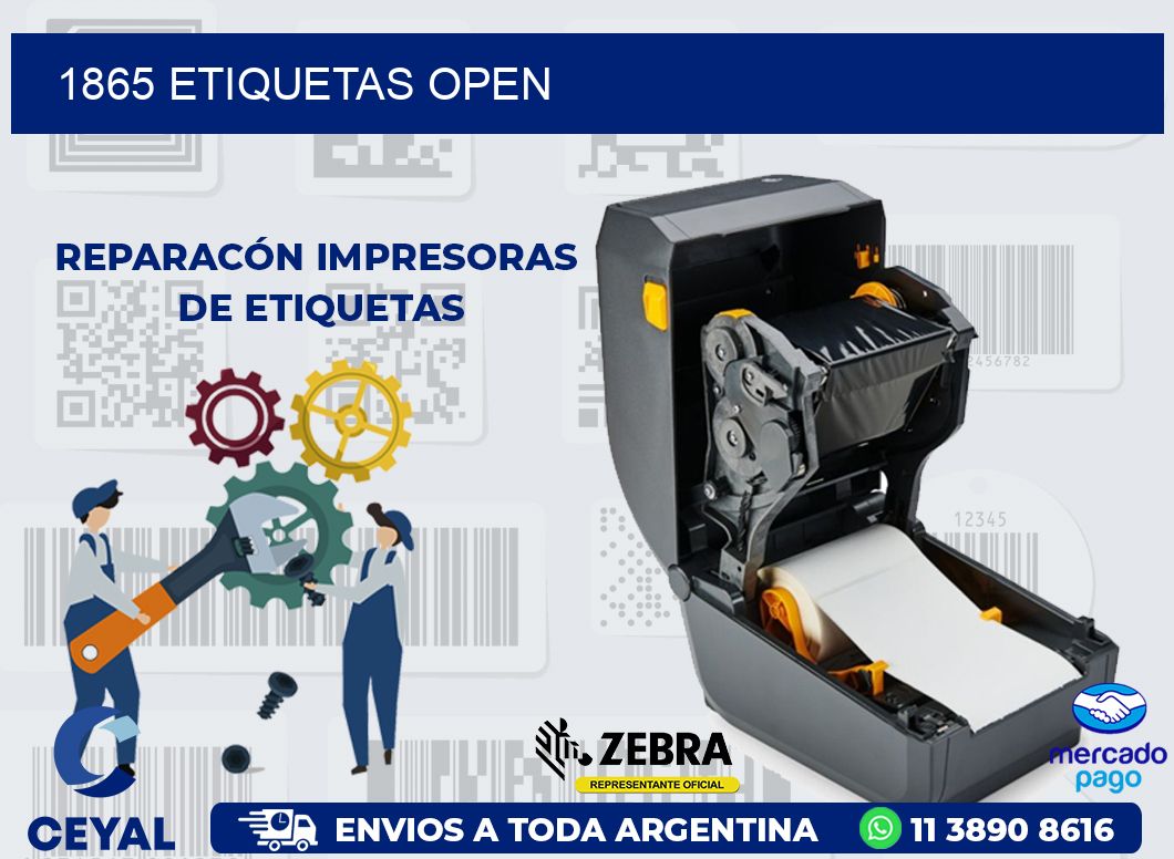 1865 ETIQUETAS OPEN
