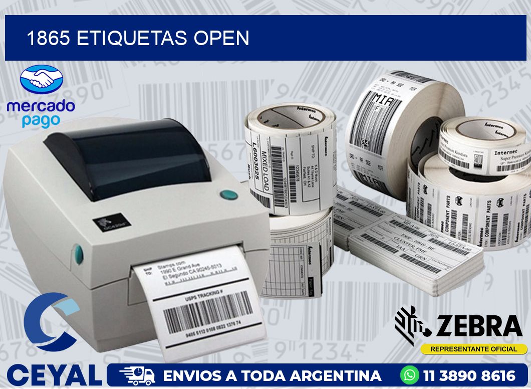 1865 ETIQUETAS OPEN