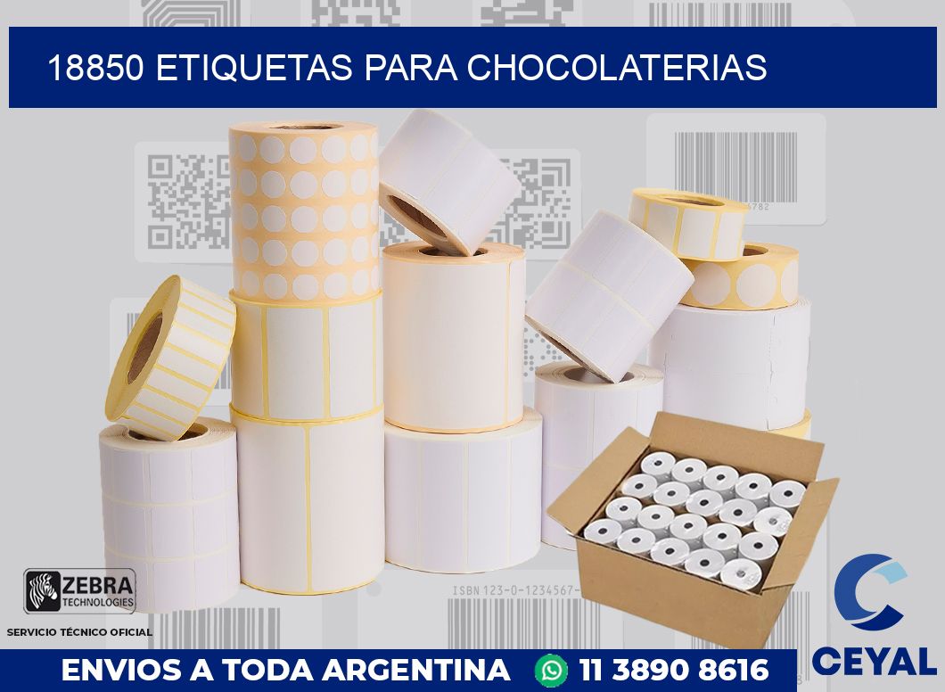 18850 ETIQUETAS PARA CHOCOLATERIAS