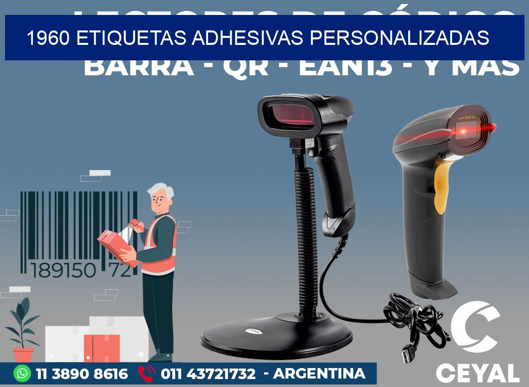 1960 ETIQUETAS ADHESIVAS PERSONALIZADAS