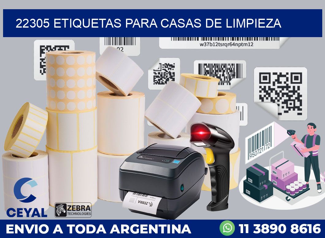 22305 ETIQUETAS PARA CASAS DE LIMPIEZA