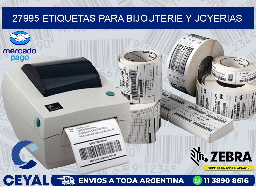27995 ETIQUETAS PARA BIJOUTERIE Y JOYERIAS