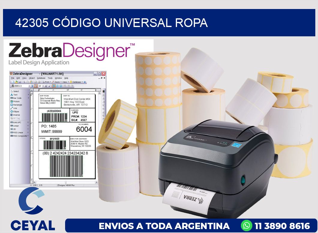 42305 CÓDIGO UNIVERSAL ROPA