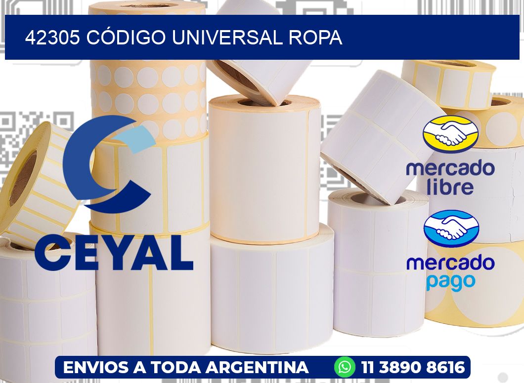 42305 CÓDIGO UNIVERSAL ROPA