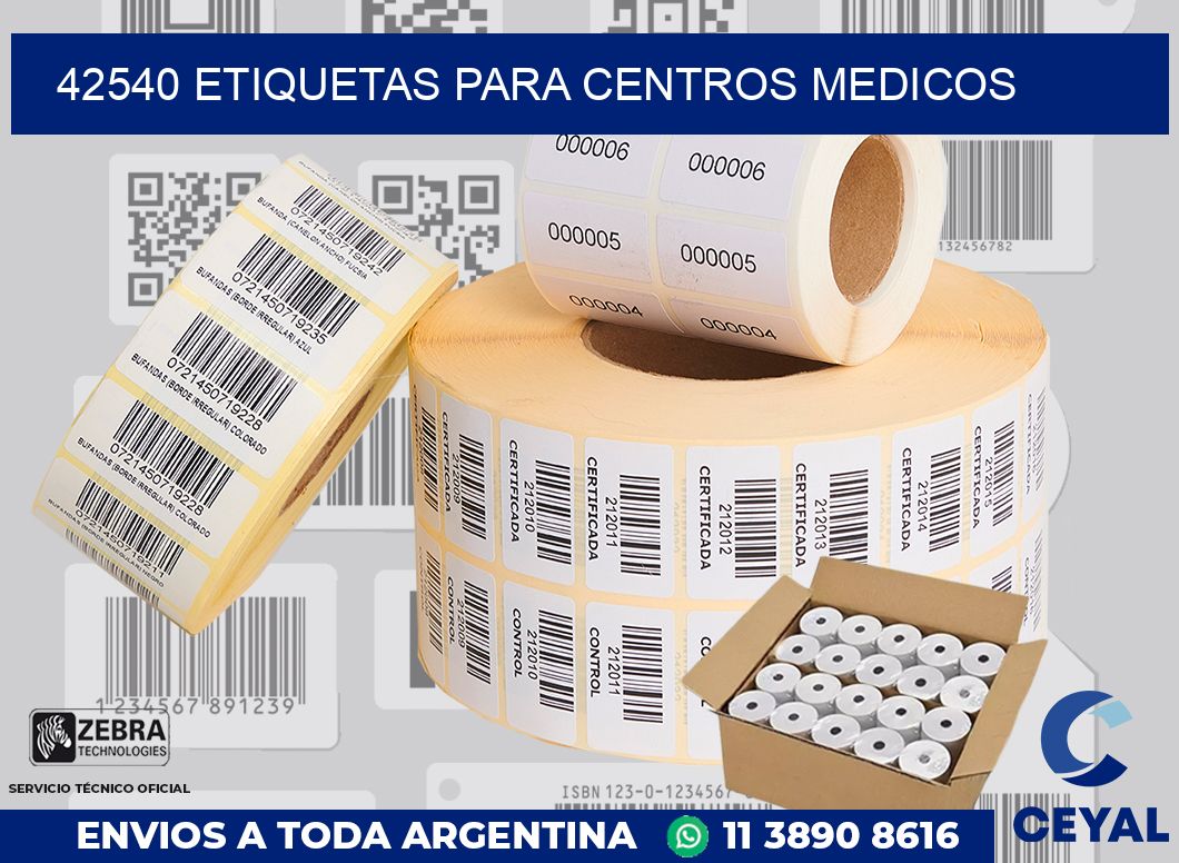 42540 ETIQUETAS PARA CENTROS MEDICOS
