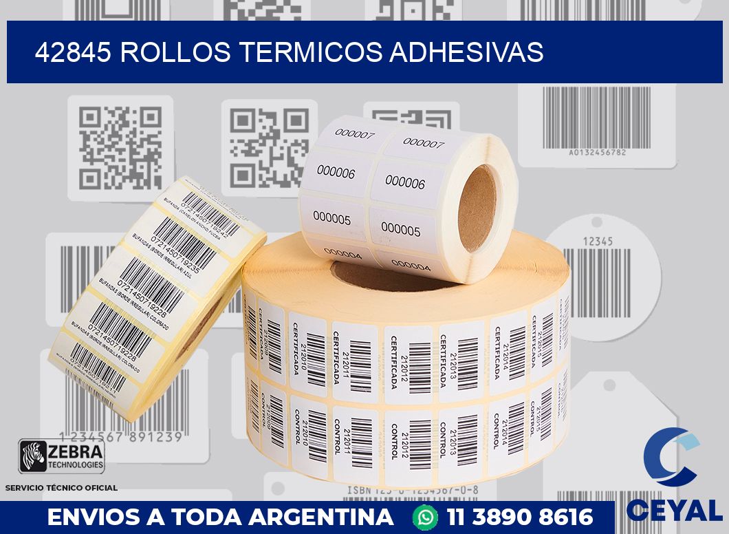 42845 ROLLOS TERMICOS ADHESIVAS