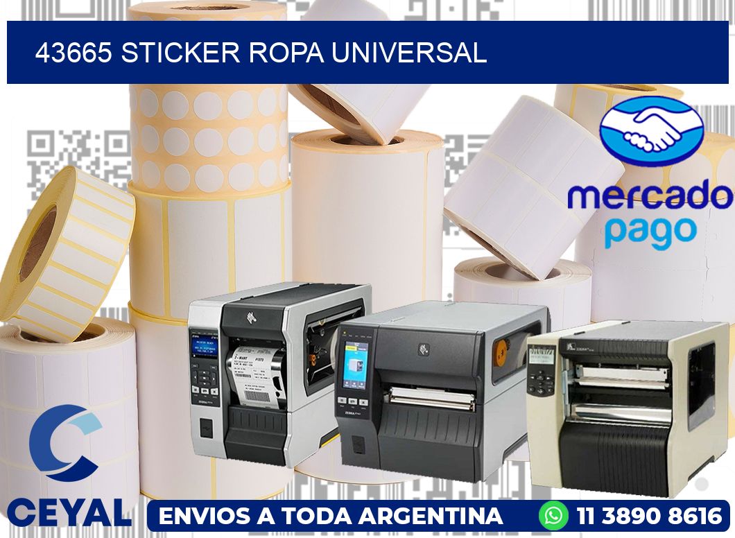 43665 STICKER ROPA UNIVERSAL