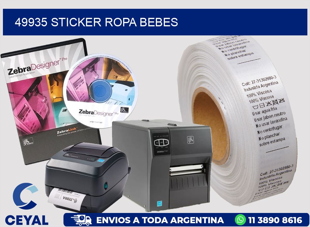 49935 STICKER ROPA BEBES