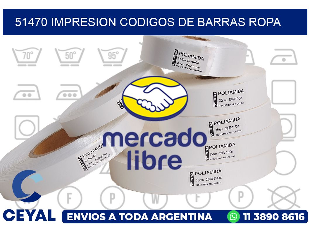 51470 IMPRESION CODIGOS DE BARRAS ROPA