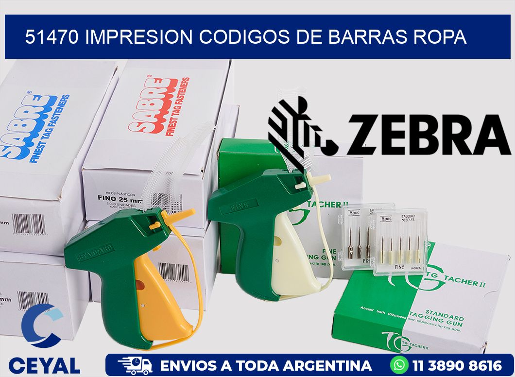51470 IMPRESION CODIGOS DE BARRAS ROPA