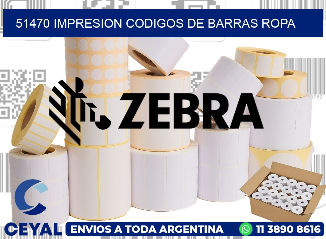 51470 IMPRESION CODIGOS DE BARRAS ROPA