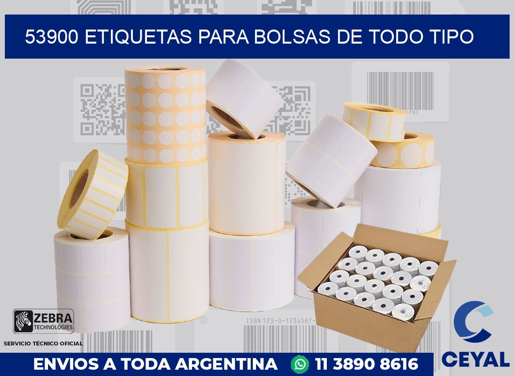 53900 ETIQUETAS PARA BOLSAS DE TODO TIPO