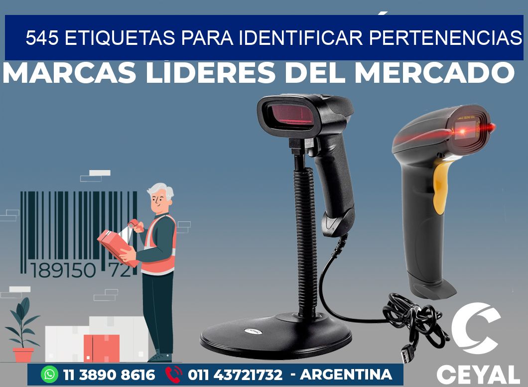 545 ETIQUETAS PARA IDENTIFICAR PERTENENCIAS