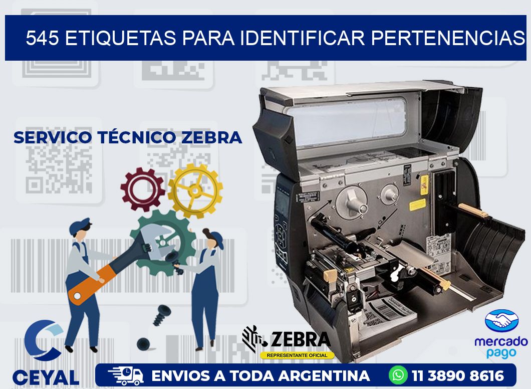 545 ETIQUETAS PARA IDENTIFICAR PERTENENCIAS