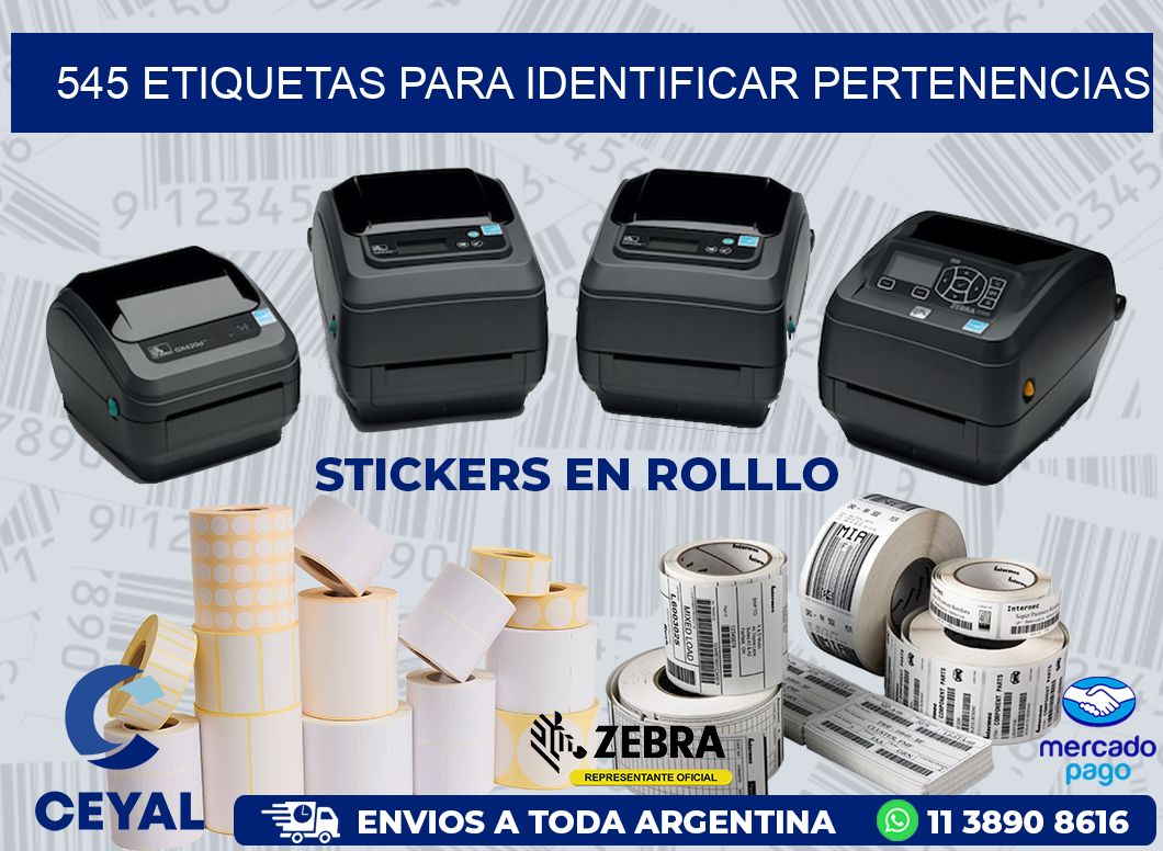 545 ETIQUETAS PARA IDENTIFICAR PERTENENCIAS