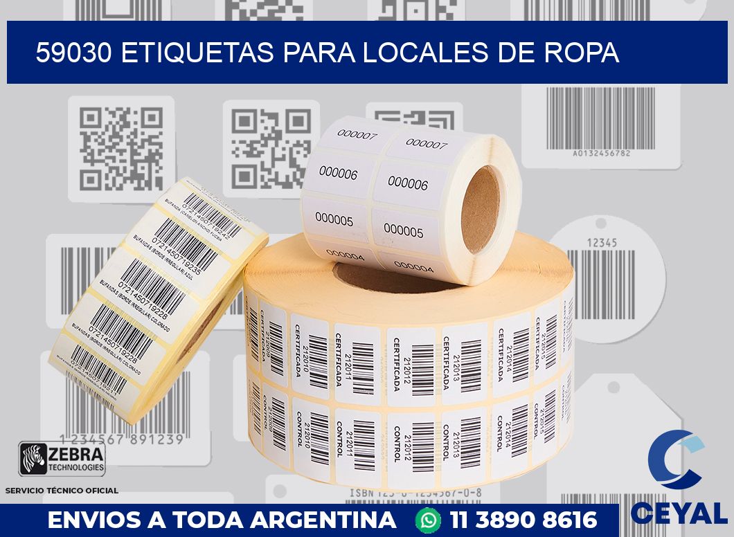 59030 ETIQUETAS PARA LOCALES DE ROPA