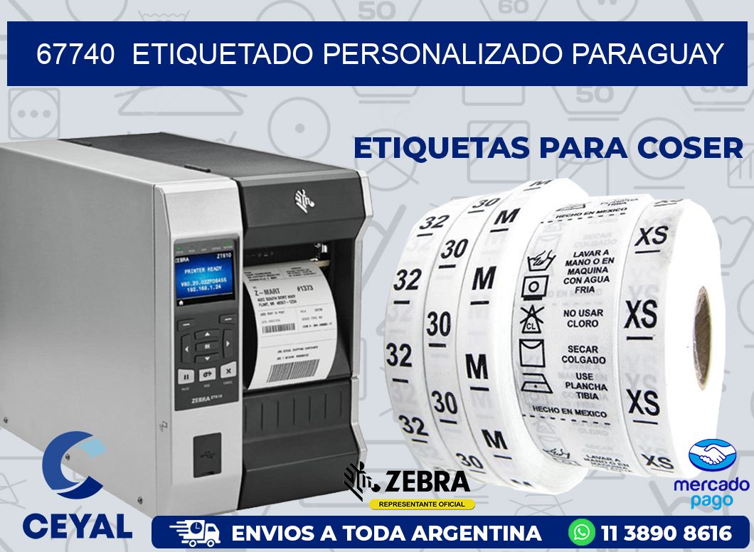 67740  ETIQUETADO PERSONALIZADO PARAGUAY