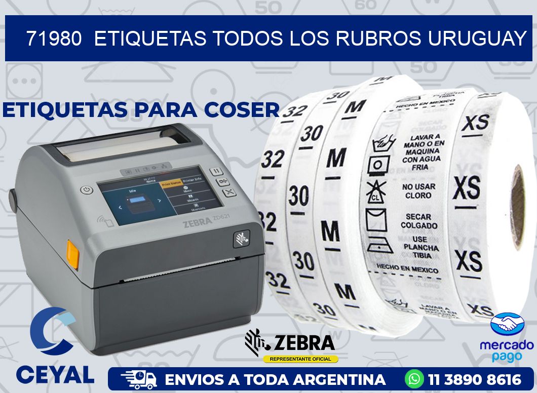 71980 ETIQUETAS TODOS LOS RUBROS URUGUAY