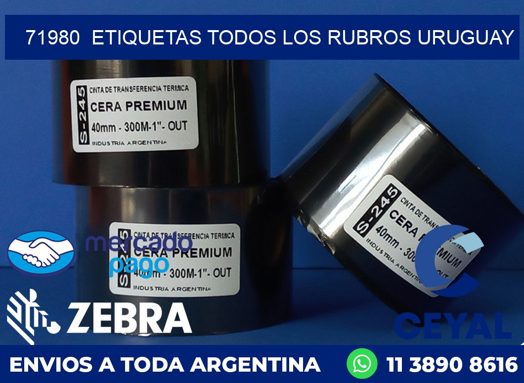 71980 ETIQUETAS TODOS LOS RUBROS URUGUAY