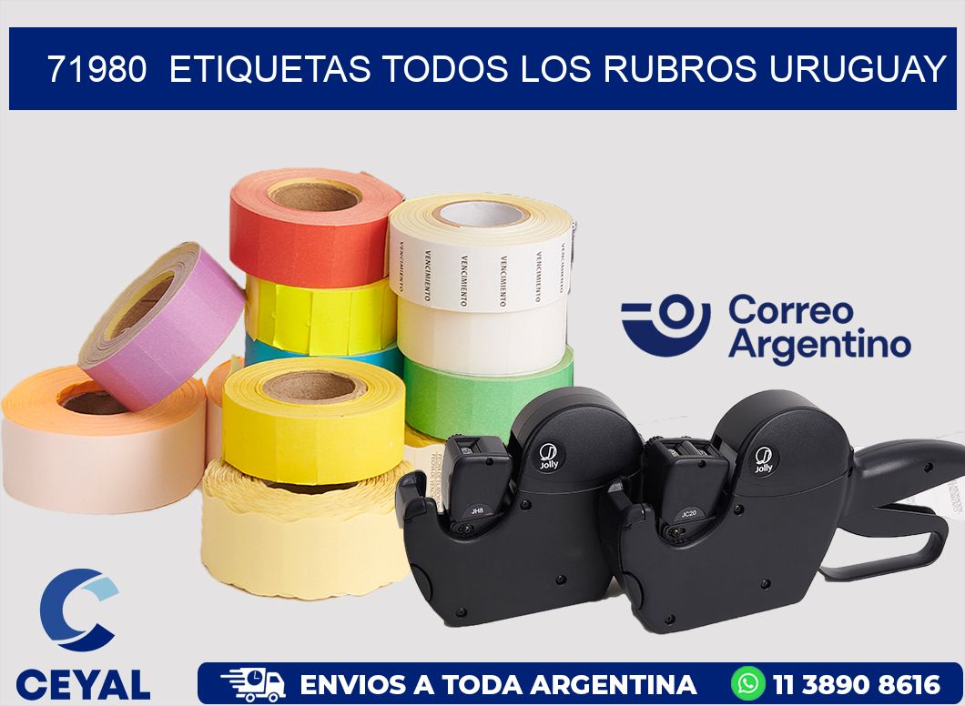 71980 ETIQUETAS TODOS LOS RUBROS URUGUAY