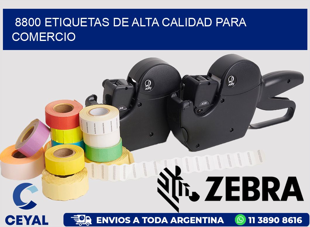 8800 ETIQUETAS DE ALTA CALIDAD PARA COMERCIO
