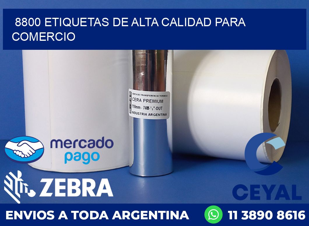 8800 ETIQUETAS DE ALTA CALIDAD PARA COMERCIO