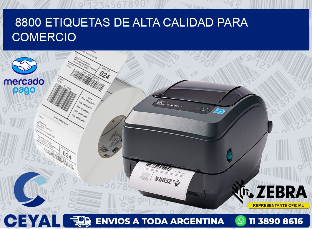8800 ETIQUETAS DE ALTA CALIDAD PARA COMERCIO
