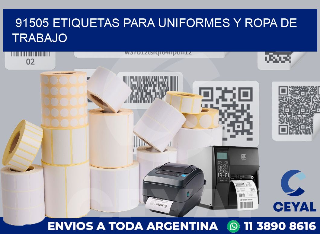 91505 ETIQUETAS PARA UNIFORMES Y ROPA DE TRABAJO