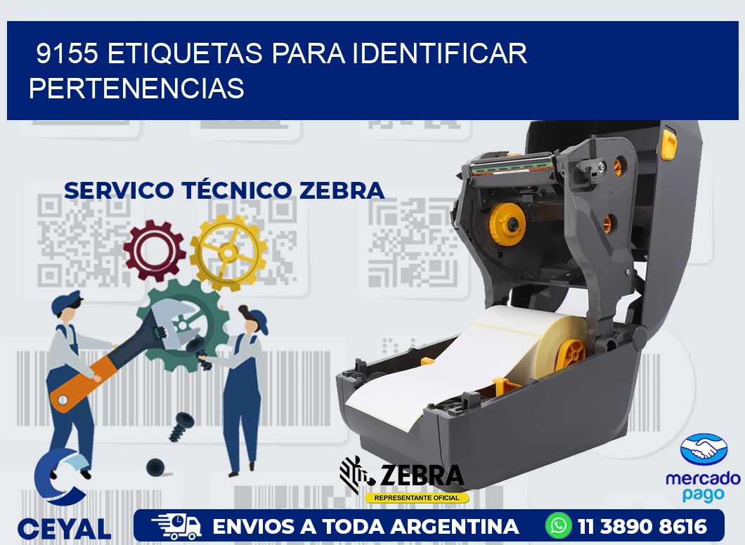 9155 ETIQUETAS PARA IDENTIFICAR PERTENENCIAS