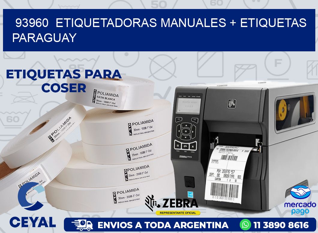 93960  ETIQUETADORAS MANUALES + ETIQUETAS PARAGUAY