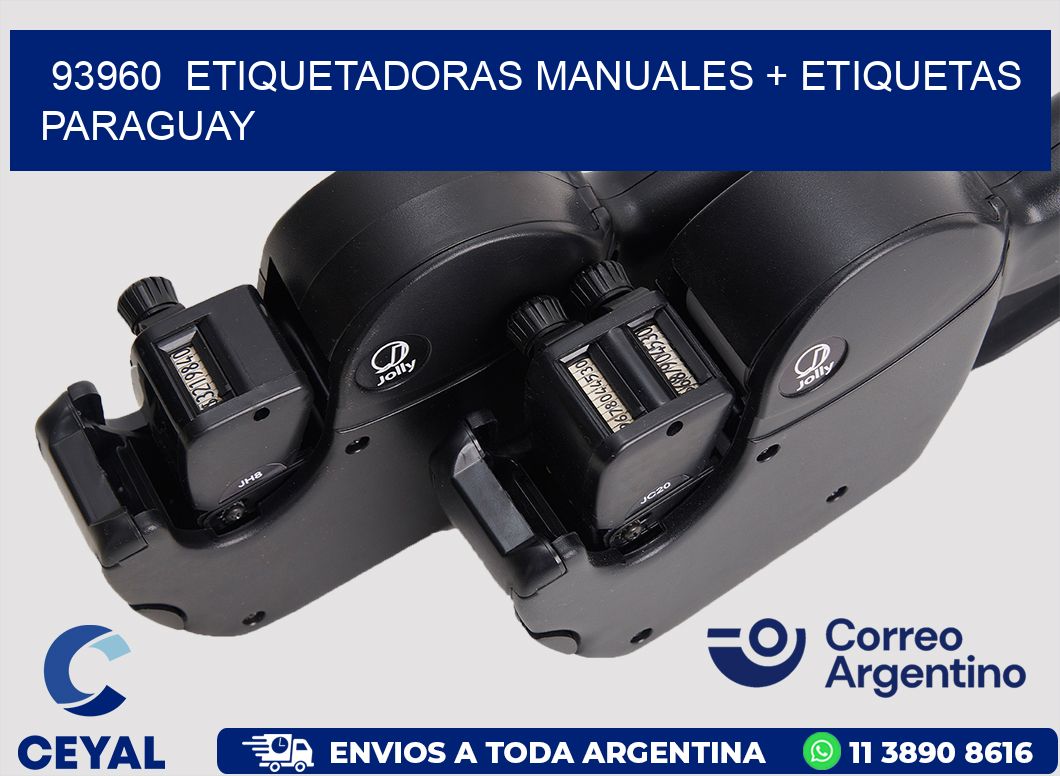 93960  ETIQUETADORAS MANUALES + ETIQUETAS PARAGUAY