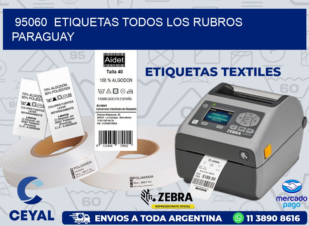 95060 ETIQUETAS TODOS LOS RUBROS PARAGUAY