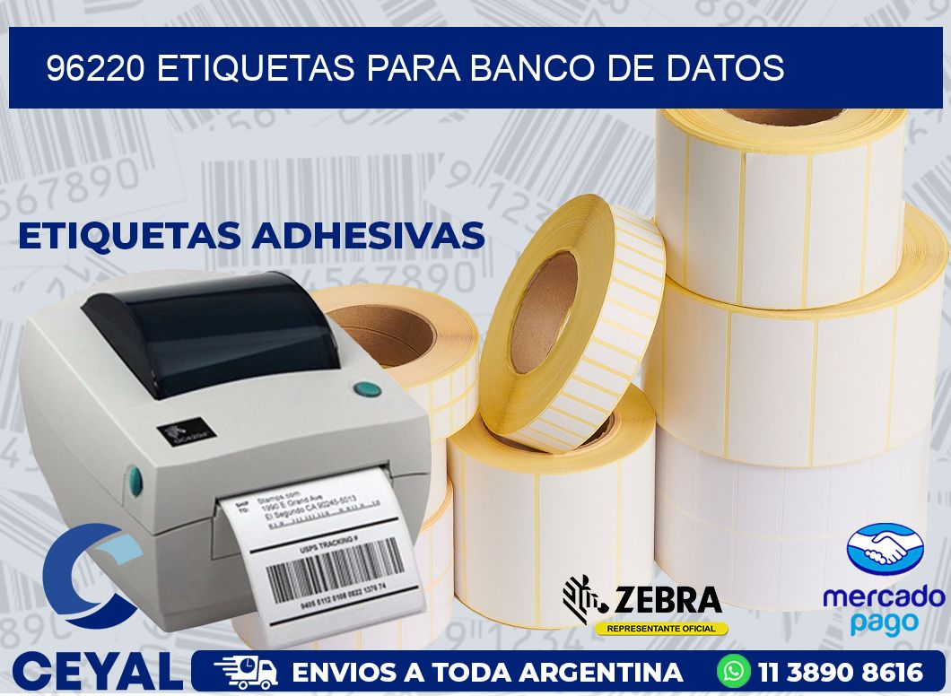 96220 ETIQUETAS PARA BANCO DE DATOS