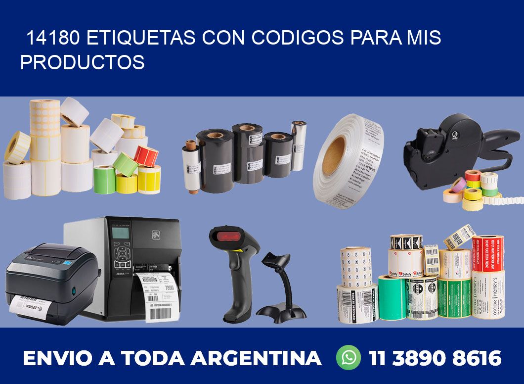 14180 ETIQUETAS CON CODIGOS PARA MIS PRODUCTOS