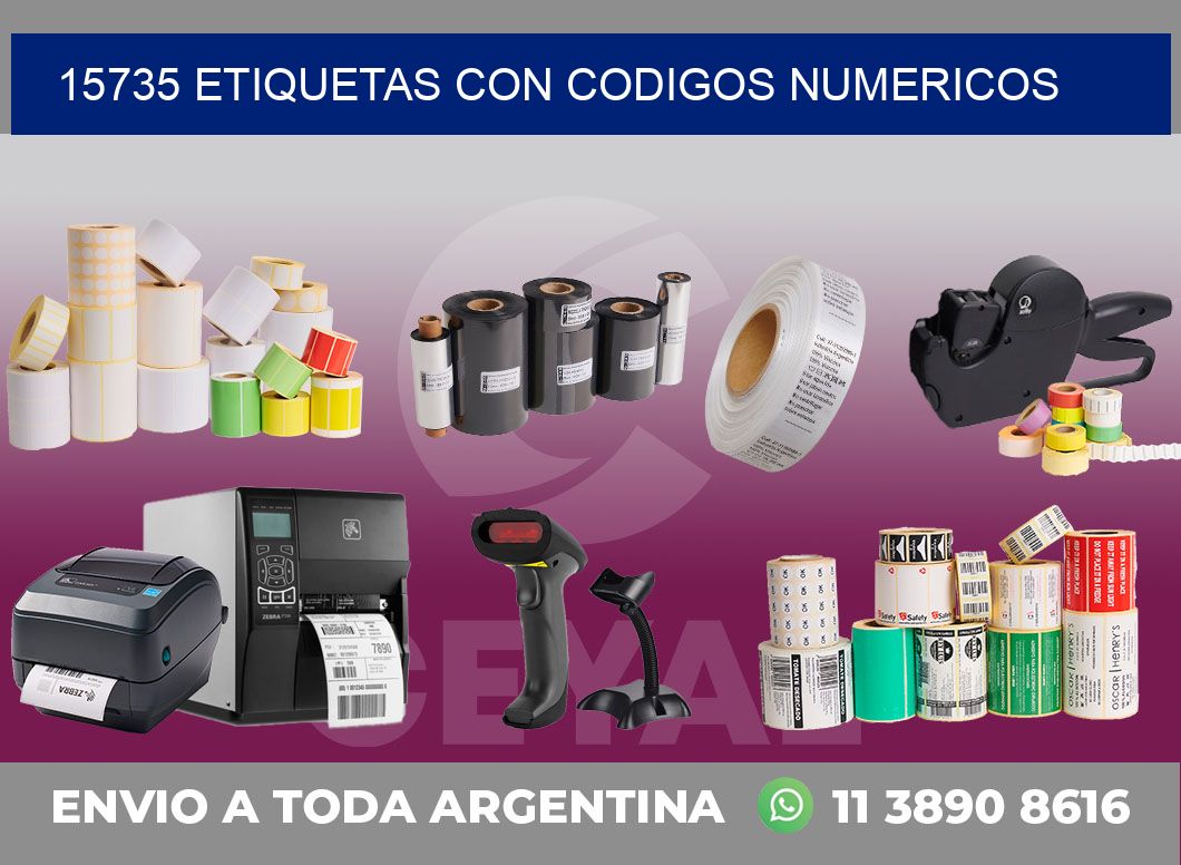 15735 ETIQUETAS CON CODIGOS NUMERICOS
