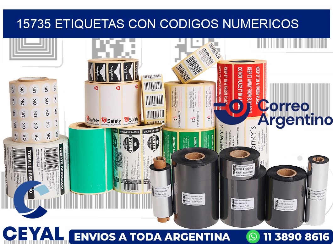 15735 ETIQUETAS CON CODIGOS NUMERICOS