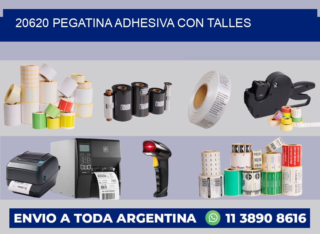 20620 PEGATINA ADHESIVA CON TALLES