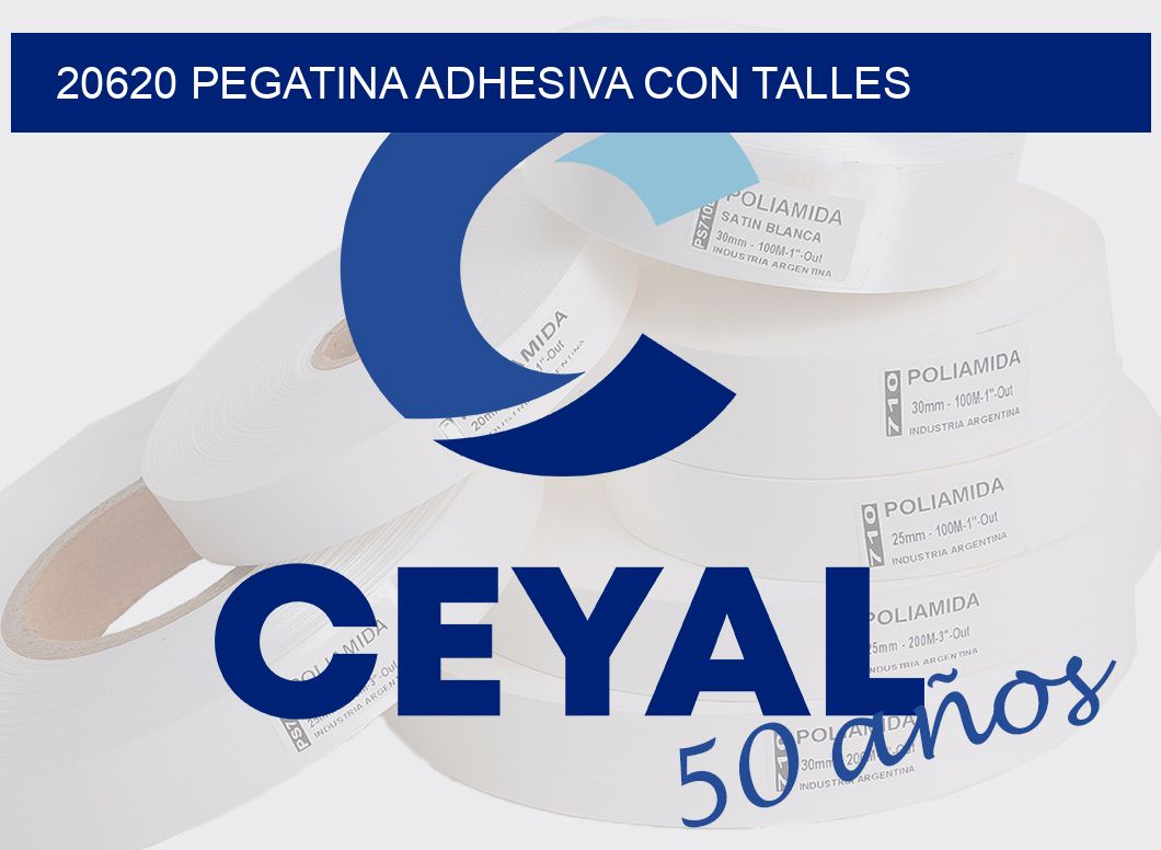 20620 PEGATINA ADHESIVA CON TALLES