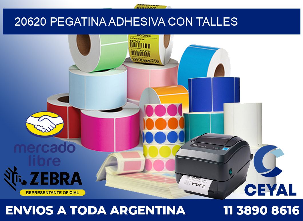 20620 PEGATINA ADHESIVA CON TALLES