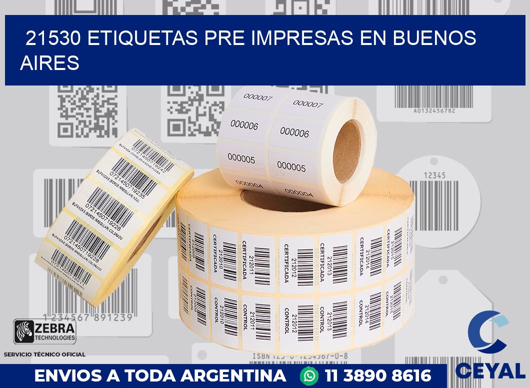 21530 ETIQUETAS PRE IMPRESAS EN BUENOS AIRES