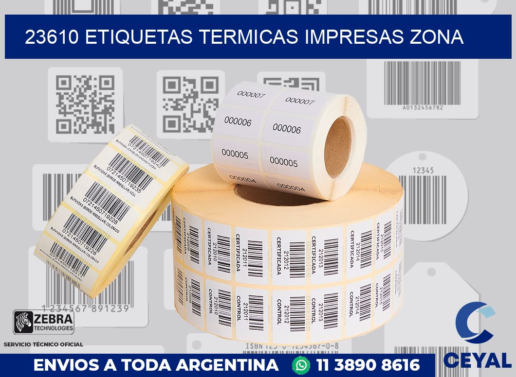 23610 ETIQUETAS TERMICAS IMPRESAS ZONA