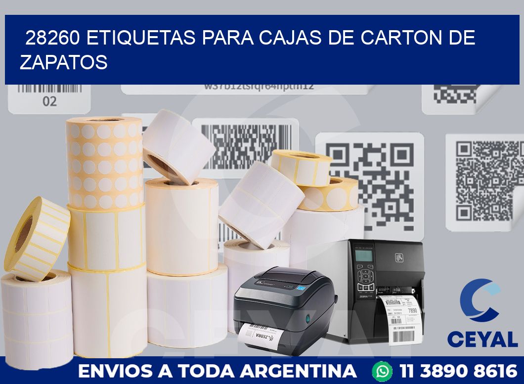 28260 ETIQUETAS PARA CAJAS DE CARTON DE ZAPATOS