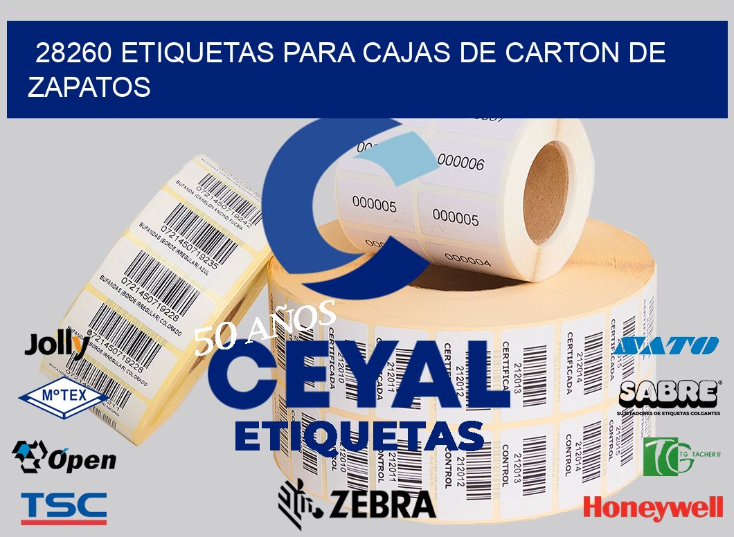 28260 ETIQUETAS PARA CAJAS DE CARTON DE ZAPATOS