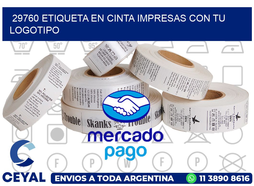29760 ETIQUETA EN CINTA IMPRESAS CON TU LOGOTIPO