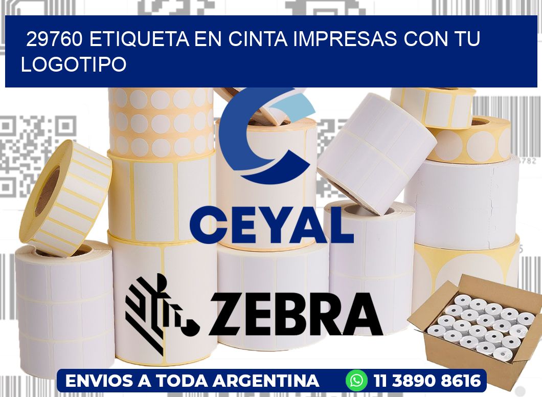 29760 ETIQUETA EN CINTA IMPRESAS CON TU LOGOTIPO