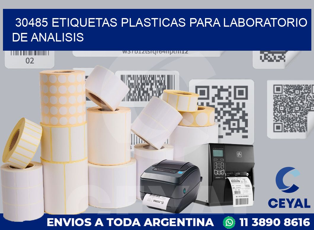 30485 ETIQUETAS PLASTICAS PARA LABORATORIO DE ANALISIS