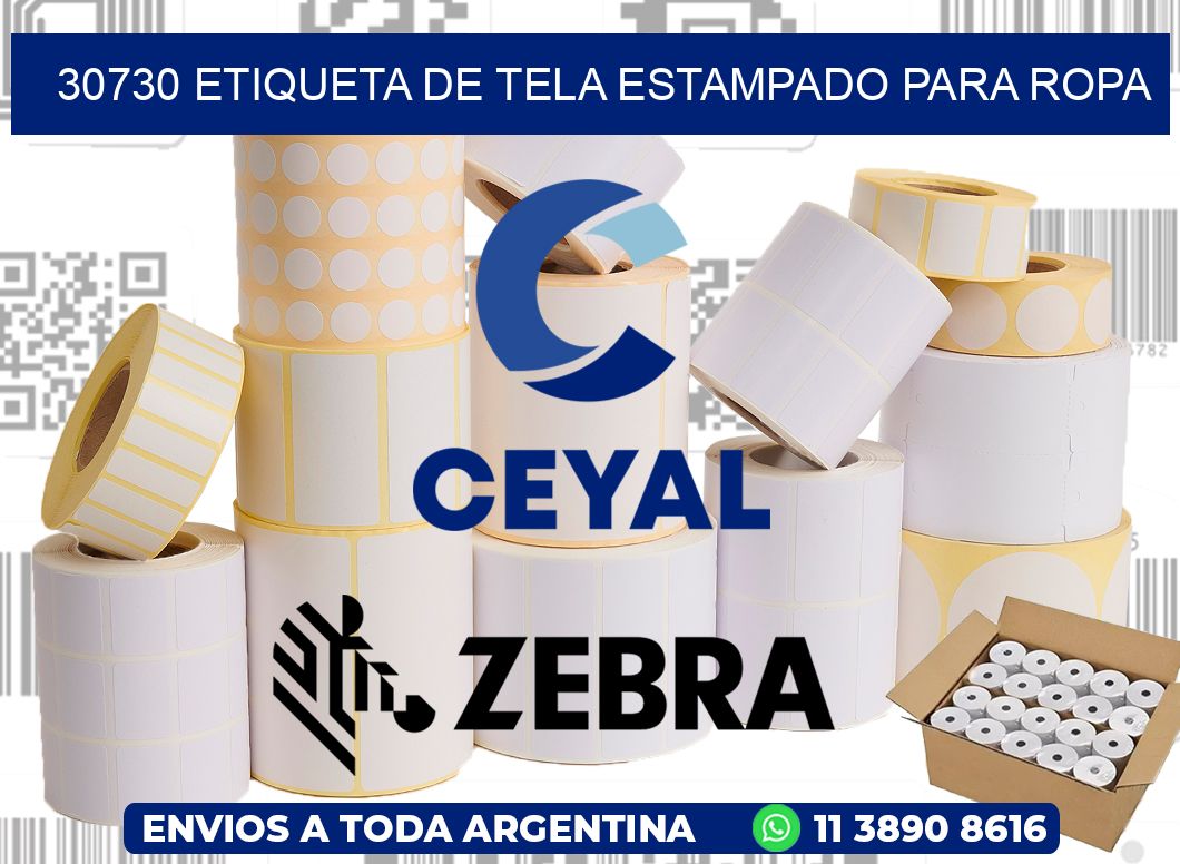 30730 ETIQUETA DE TELA ESTAMPADO PARA ROPA