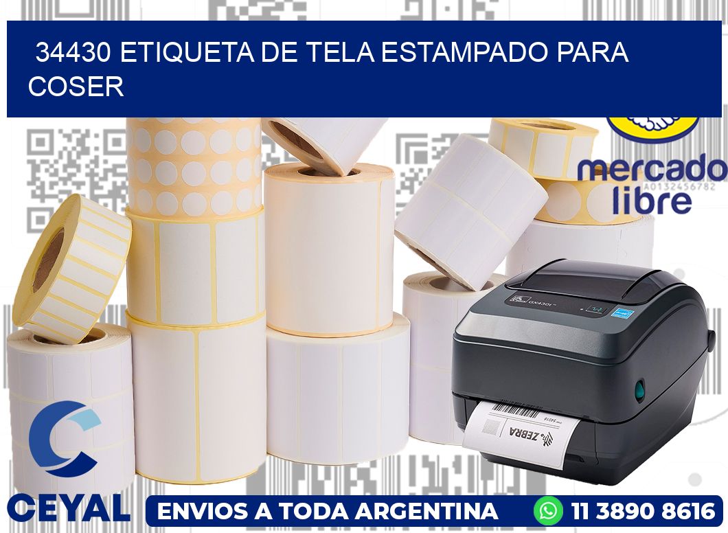 34430 ETIQUETA DE TELA ESTAMPADO PARA COSER