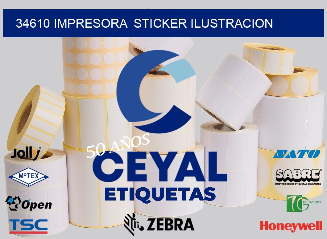 34610 impresora  sticker ilustracion